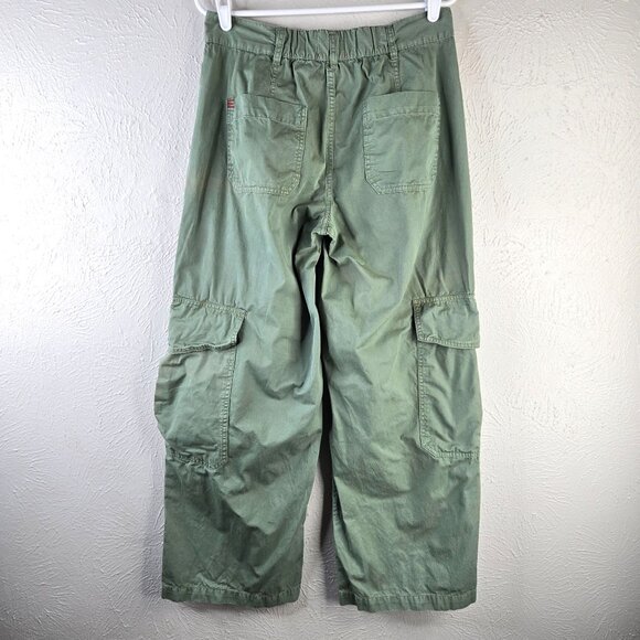 BDG Cargo Carpenter Pant Womens Sz 4 Green Utility Baggy Relaxed Wide Leg Skater - Picture 2 of 13